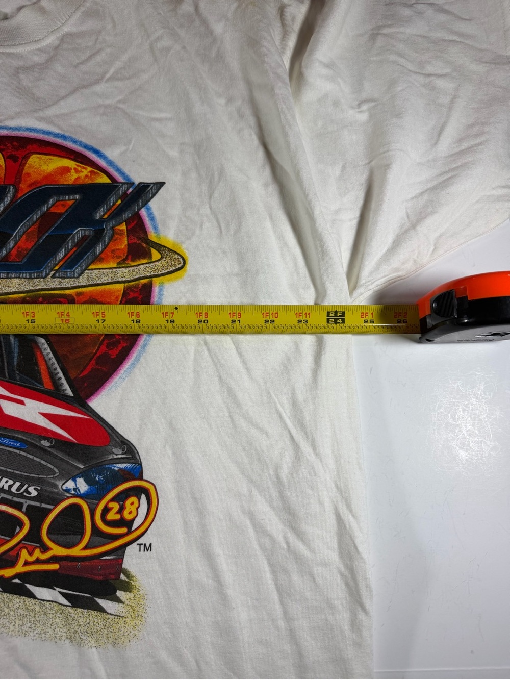 2000’s Ricky Rudd Nascar White Short-Sleeve Graphic Racing Tee - Picture 6 of 7